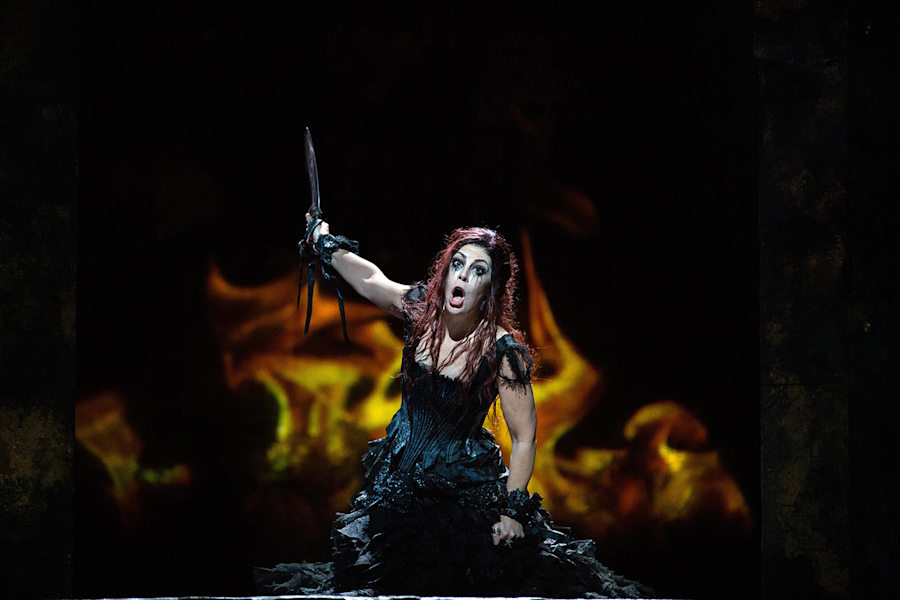 Sondra Radvanovsky in the title role of Cherubini's "Medea." Photo: Marty Sohl / Met Opera